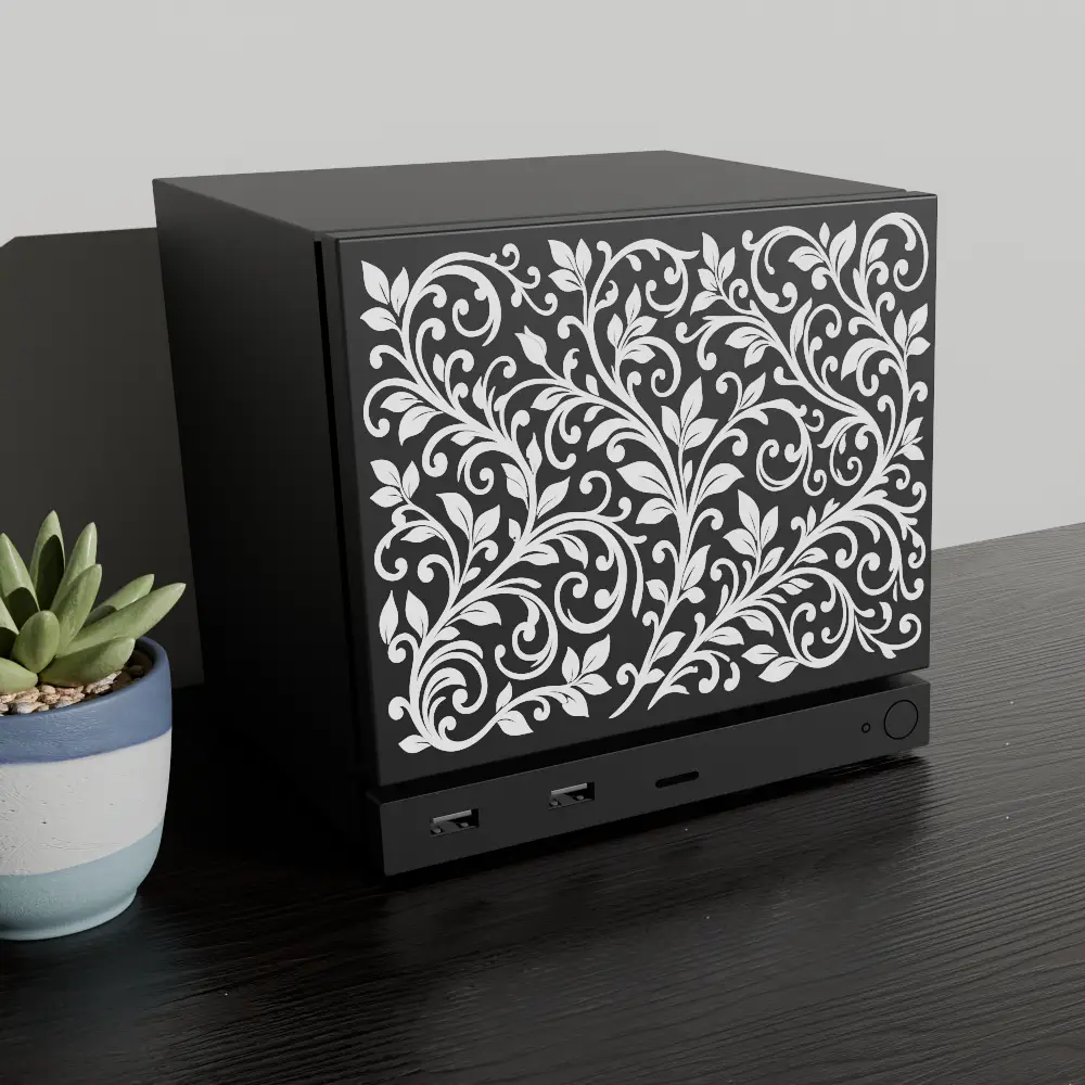 FLORAL-01 Black and White Plastic Faceplate for Steam Machine