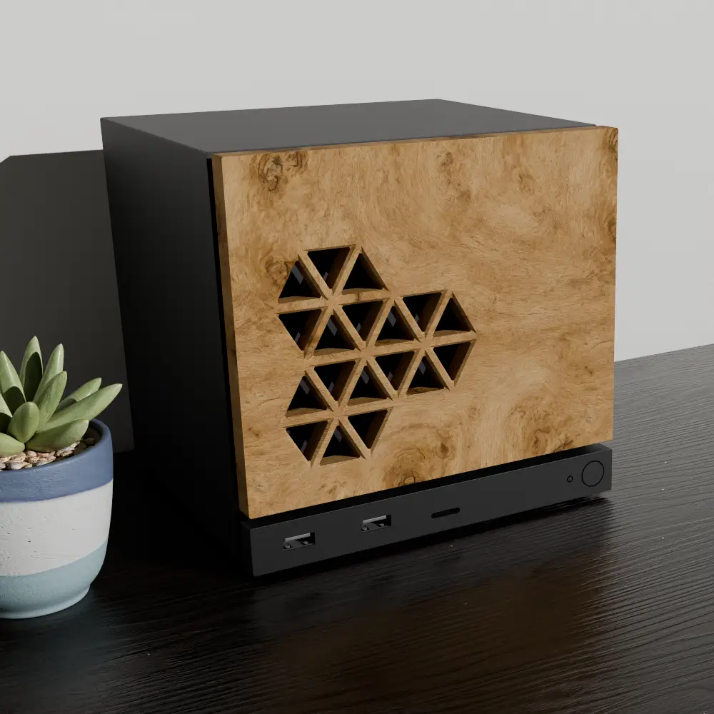 HEX-01 Spalted Maple Solid Wood Faceplate for Steam Machine
