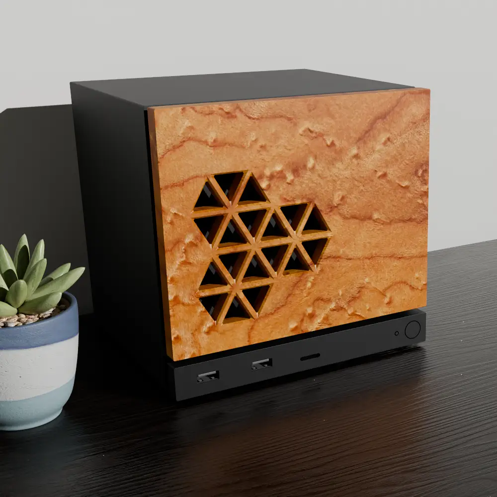 HEX-01 Birds Eye Maple Solid Wood Faceplate for Steam Machine