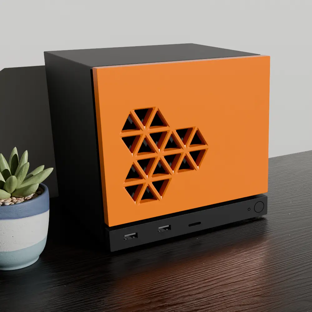 HEX-01 Molten Orange Plastic Faceplate for Steam Machine