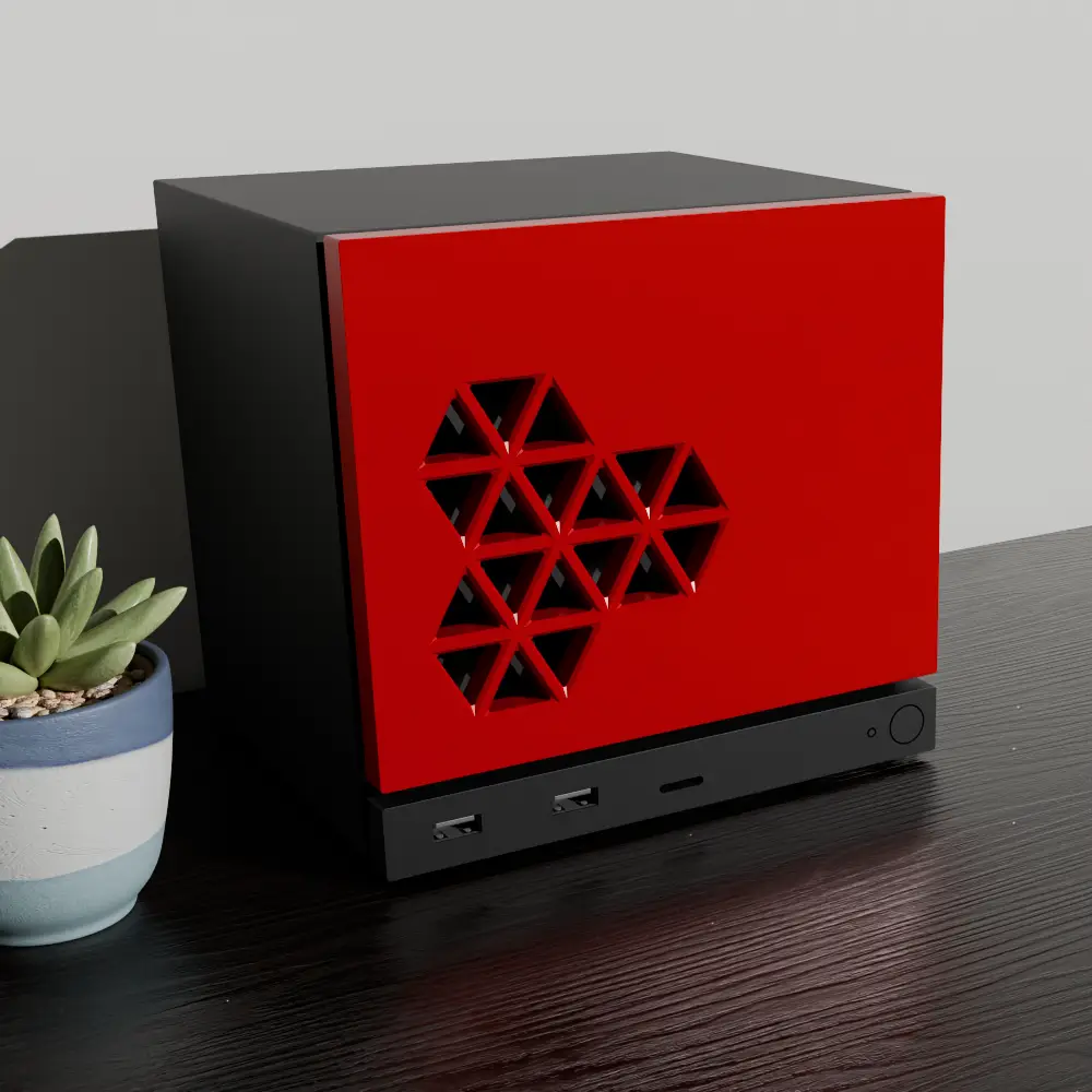 HEX-01 Crimson Red Plastic Faceplate for Steam Machine