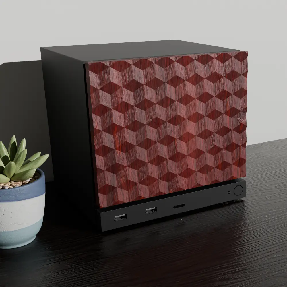 HEX-02 Mahogany Solid Wood Faceplate for Steam Machine