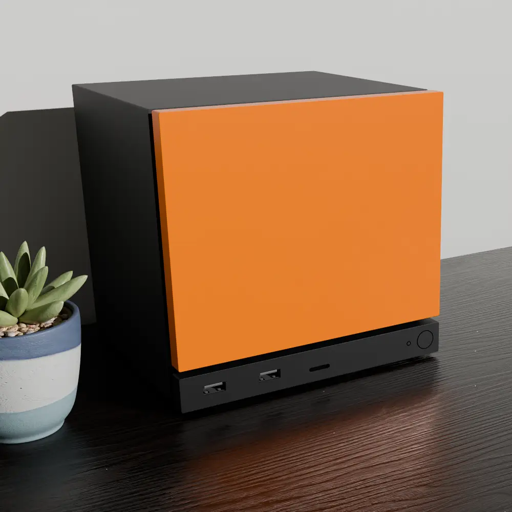 Original Molten Orange Plastic Faceplate for Steam Machine